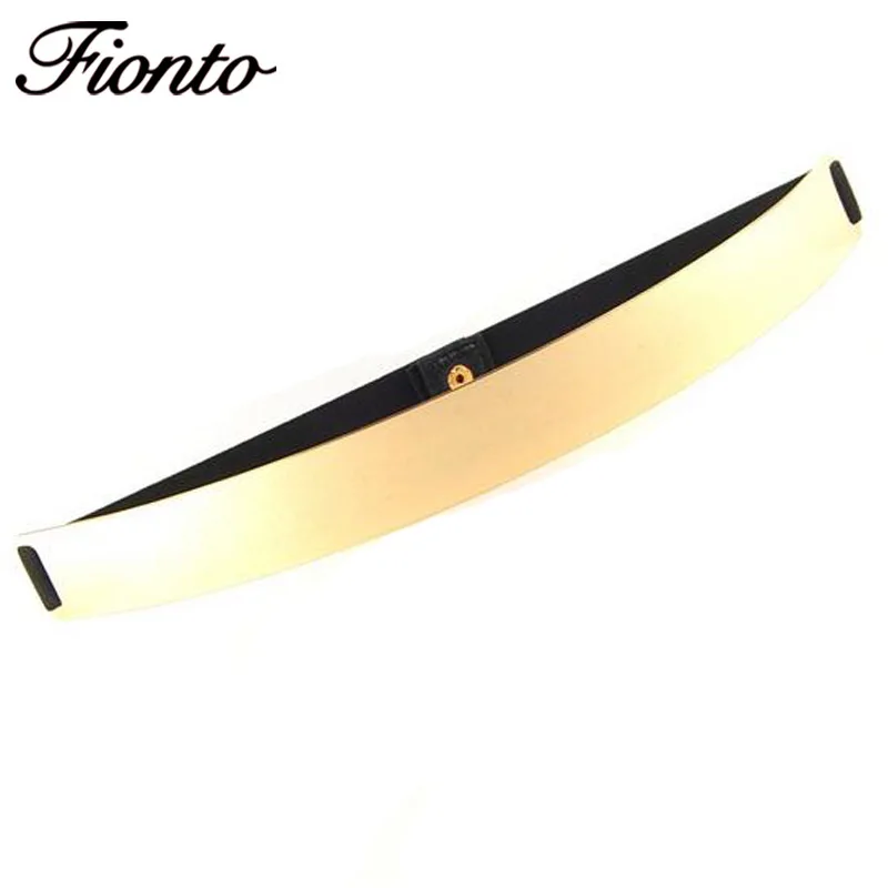 FIONTO тонкий эластичный металлический блестящий Простой Модный ремешок с золотой