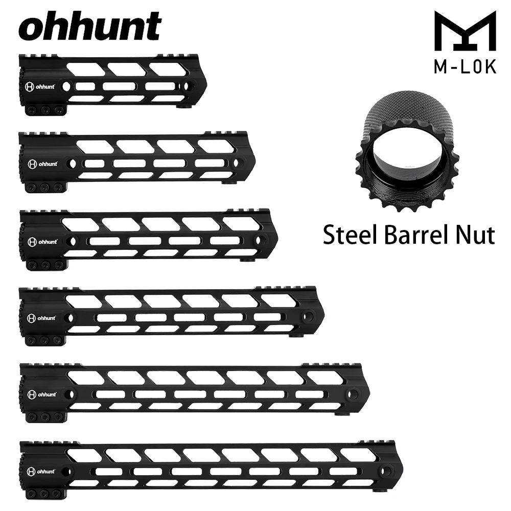 Ohhunt 7 &quot9&quot 10 &quot12&quot 13 5 &quot15&quot 17 &quotAR15 Free Float M LOK Handguard Picatinny Rail ультра легкий тонкий