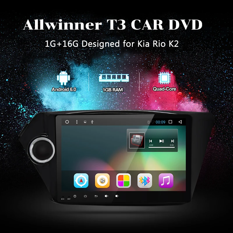 Junsun K2 Радио 2 DIN android автомобильный automagnitol T3 quad core GPS навигации для KIA РИО 2012 2013 2014 2015