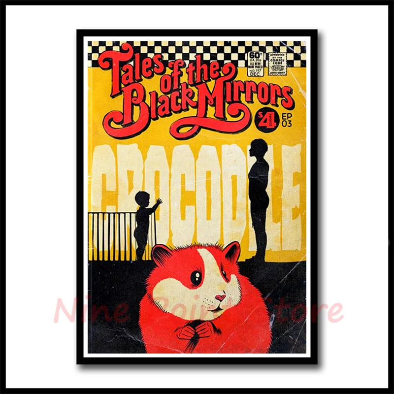 

Horror film Black Mirror tales of the black mirrors Coated paper Poster Wall Stickers Home Posters Bar Art Decor Frameless