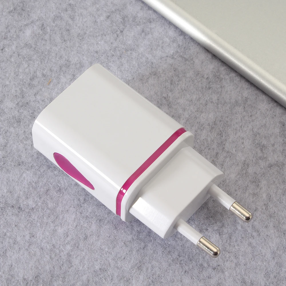 5v 2.1A световой 2USB концентратор Fast ethernet USB Зарядное устройство для samsung Meizu Xiaomi huawei iphone Зарядное устройство ЕС Подключите адаптер планшеты разъем питания