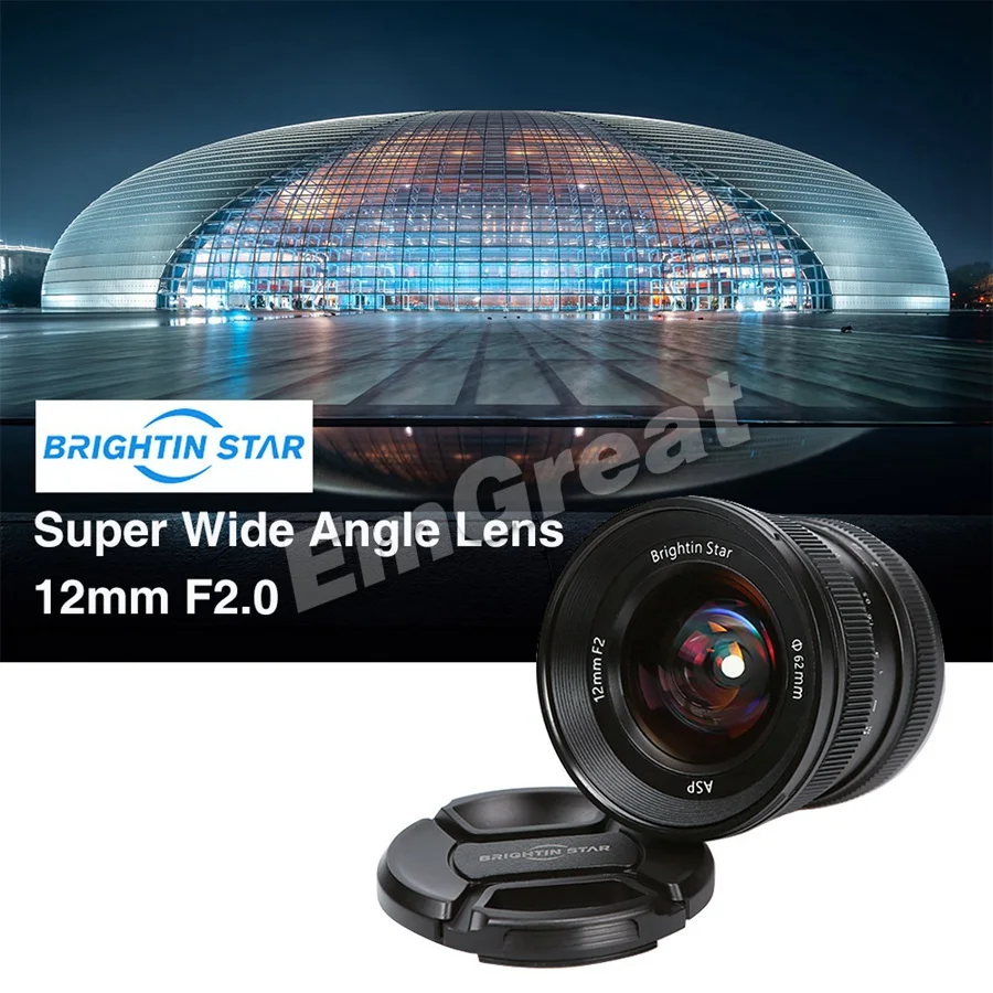 Brightin Star 12 мм F2.0 ультра-широкоугольный объектив с ручной фокусировкой для sony E-mount/для Fuji/M4/3 mount беззеркальных камер