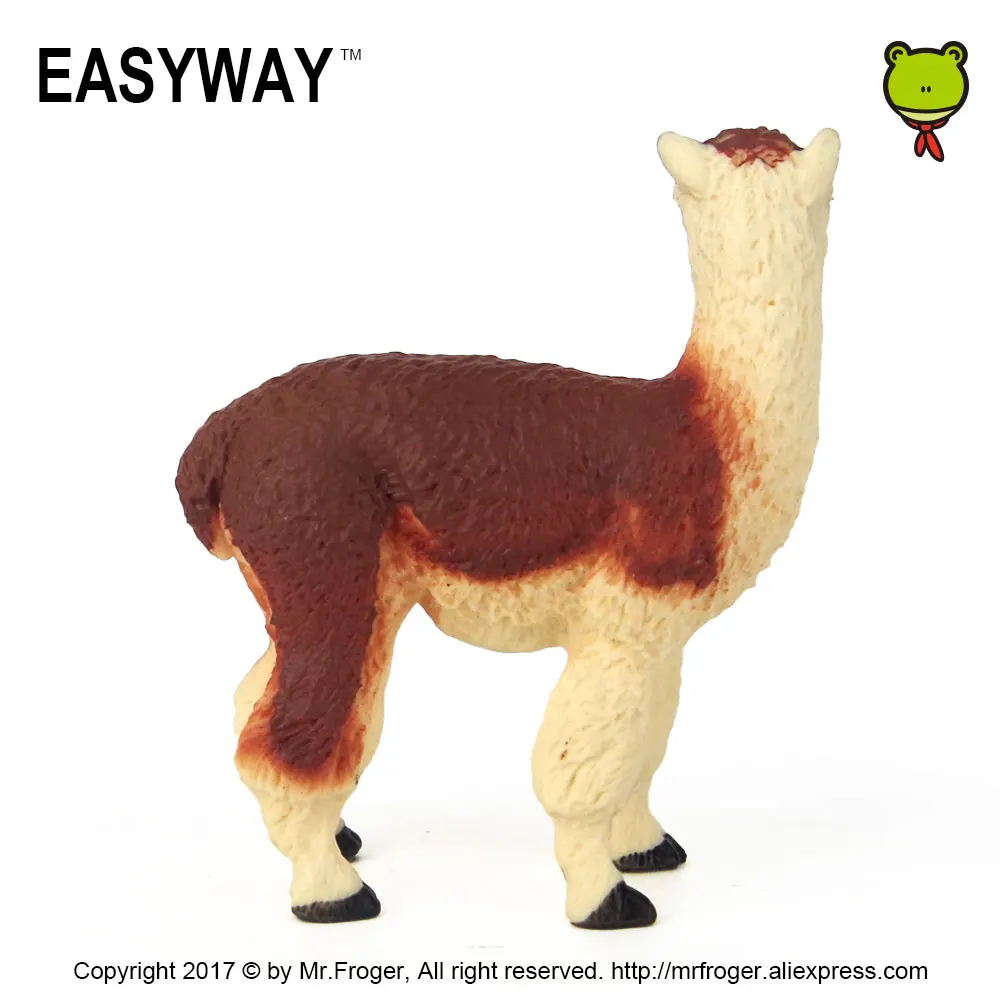 Фигурки героев фигурок зоопарка EASYWAY альпака пластиковые модели животных милые