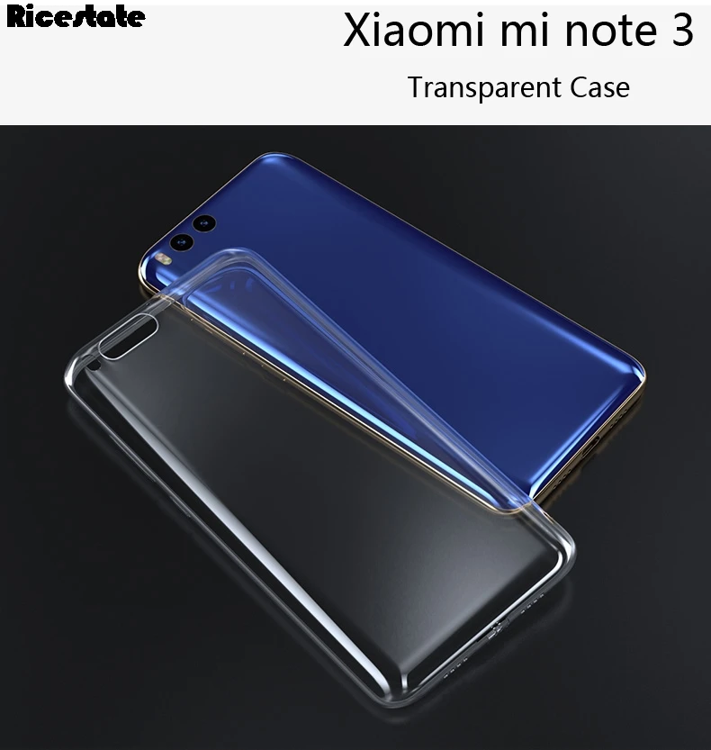 Прозрачный чехол для Xiaomi mi note 3 прозрачная задняя крышка мягкий силиконовый |