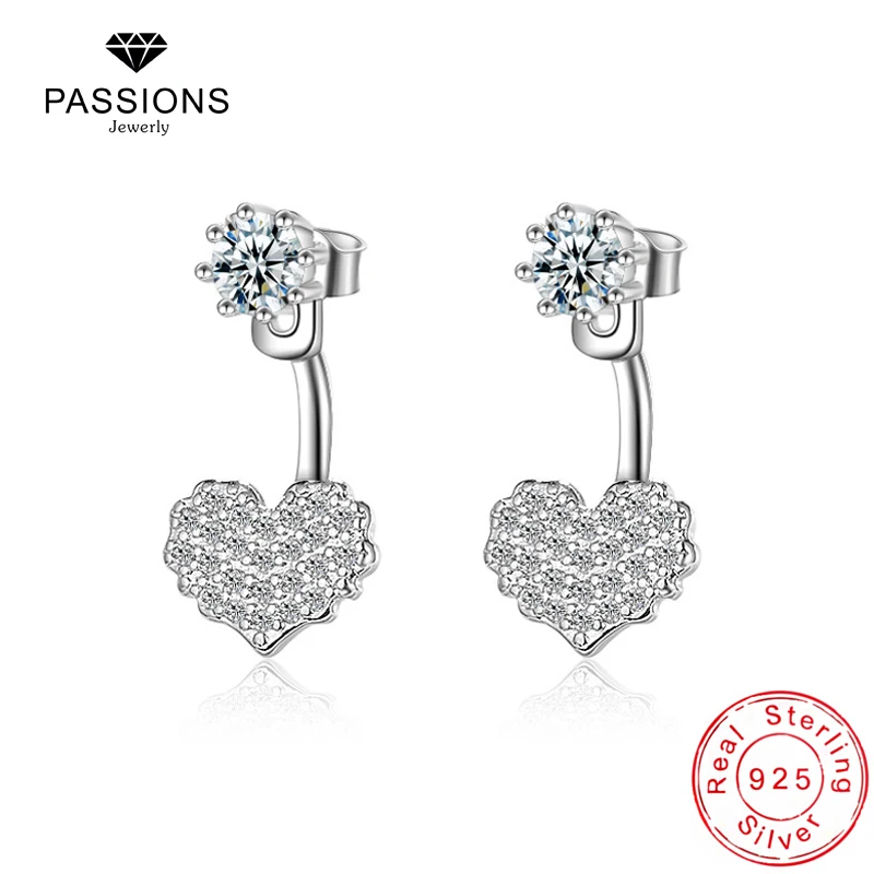 Женские серьги гвоздики из серебра 925 пробы с фианитом|earrings cubic zirconia|925 sterlingdrop earrings