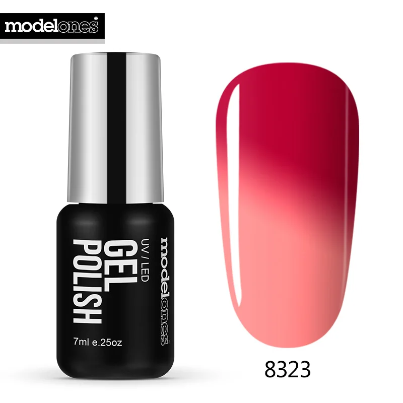 8323 Modelones фиолетовый, хамелеон термальный светодиодный Гель-лак для ногтей замочить от температуры УФ-Гель-лак для нейл-арта термо-УФ-лак-эмаль для ногтей - Цвет: 8323