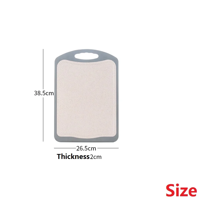 1Pcs Kitchen Chopping Board Double-sided Dual-purpose Cutting Thickening Anti-skid Meat Vegetables PP+Bamboo 38.5cm*26.5cm*2cm | Дом и сад