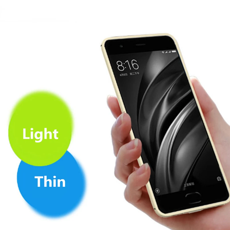 6000 мА/ч ультра тонкий Power Bank зарядное устройство чехол для Xiaomi Mi 5 5S 5C 5X внешний