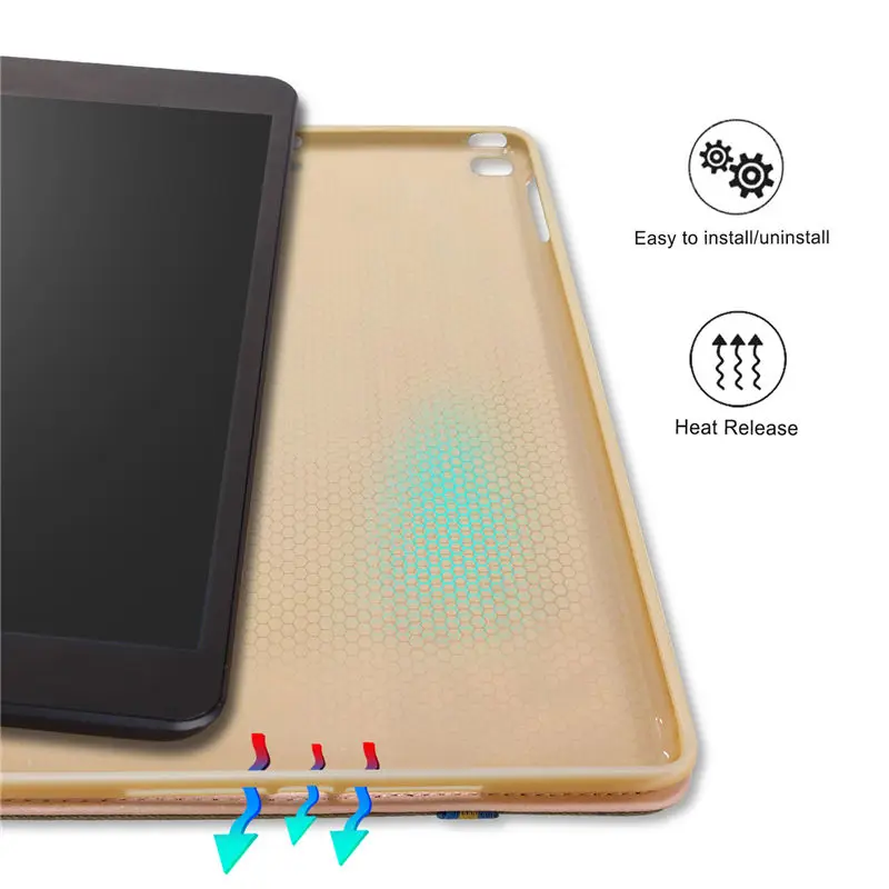 Чехол из искусственной кожи для iPad Air 1 2 чехол с передней подставкой нового 9 7 2017