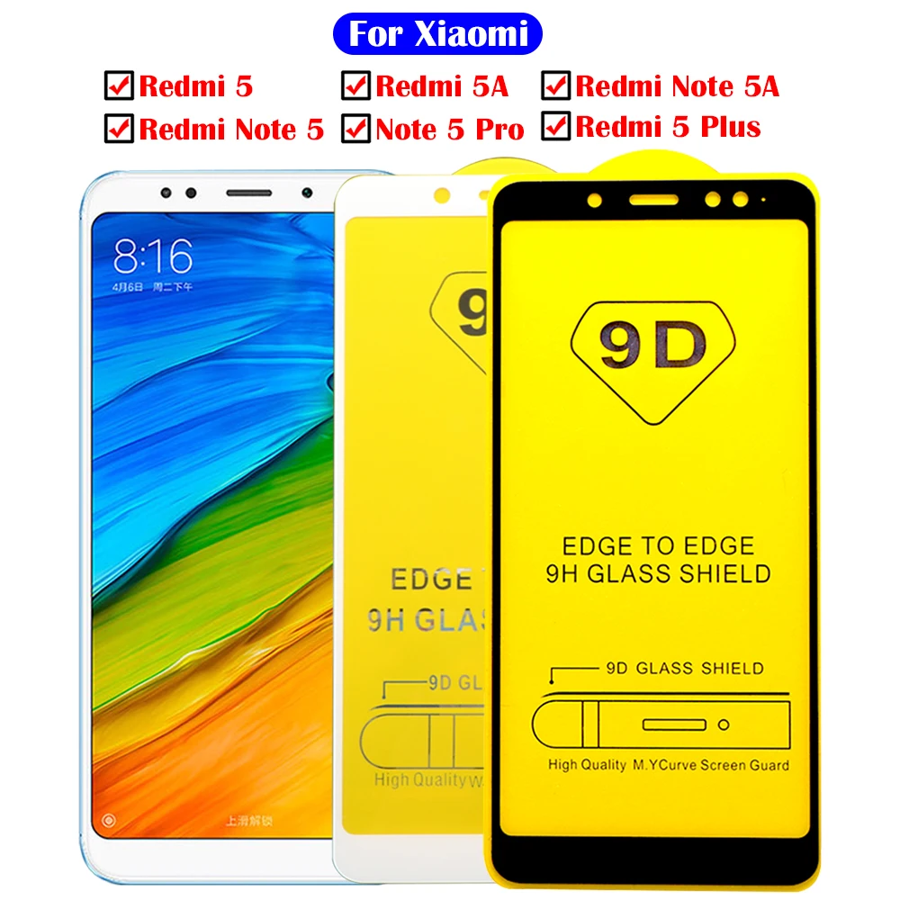 9D чехол для xiaomi ksiomi redmi note 5 a стеклянный защитный экрана xiomi xaomi Siaomi readmi 5a Pro Plus Чехлы