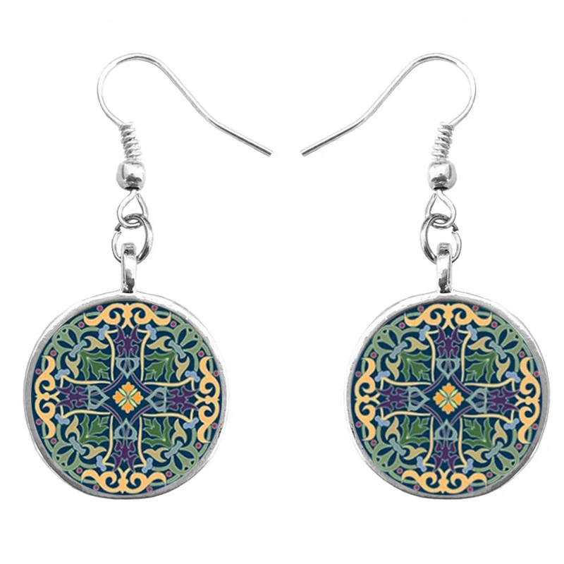 Хна круглые серьги женские винтажные модные из сплава вечерние подарок|dangle