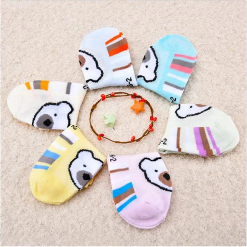 5 пар/лот дышащие детские носки унисекс летние чистые хлопковые чулки для