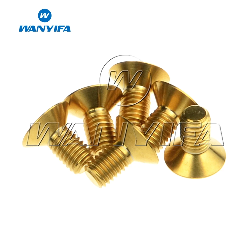 Болт с шестигранной головкой wanifa M5 x10mm из титана Ti золотого цвета радуги 6 шт.|screw