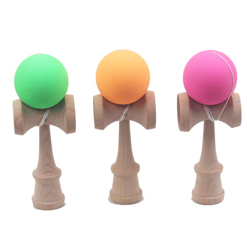 Матовая деревянная игрушка кэндама мяч матовая сплошной цвет умелые