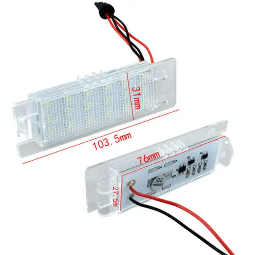 2 шт. 18SMD Автомобильный светодиодный светильник номерного знака для Fiat Grande Punto Van Seicento 187 Multipla 186 Marea 185