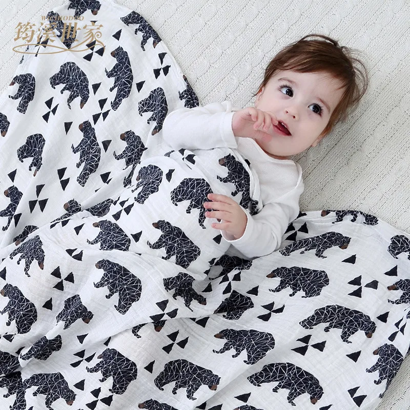 Детское одеяло конверт для новорожденных муслиновое Пеленальное Одеяло