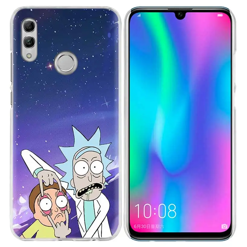 Рик и Морти мультфильм чехол для huawei Honor 8X Y9 9 10 Lite Play 7C 8C 8S 8A фотоаппаратов моментальной печати 7S 7A Pro V20 20i Y6 Y7 жесткий чехол из ПК для телефона