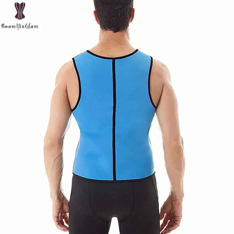 

Neoprene Men Vest Corset Side Zipper Closure Corsets Top Sauna Sweating Body Shaper Weight Loss Mens Fat Burning Bustier Cincher