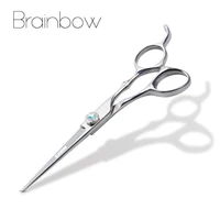 brainbow hair scissors professional hairdresser scissors quality 6 inch cutting thinning styling tool haircut flat teeth blades
