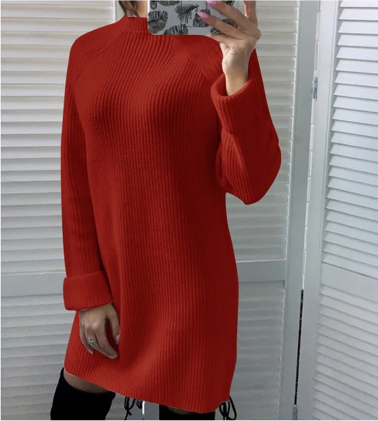 AVODOVAMA M модные осенне-зимние свитера сексуальный Повседневный Однотонный свитер