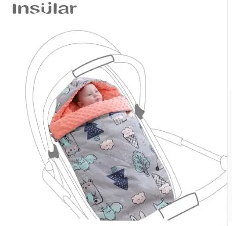 Пеленальное Одеяло для младенцев детский спальный мешок детской коляски конверт