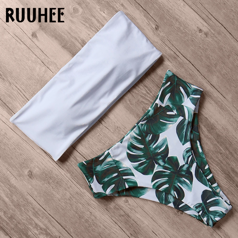 Бандаж RUUHEE, бикини, купальник для женщин, купальник, высокая талия, бикини, набор,, купальник, пуш-ап, Maillot De Bain Femme, пляжная одежда