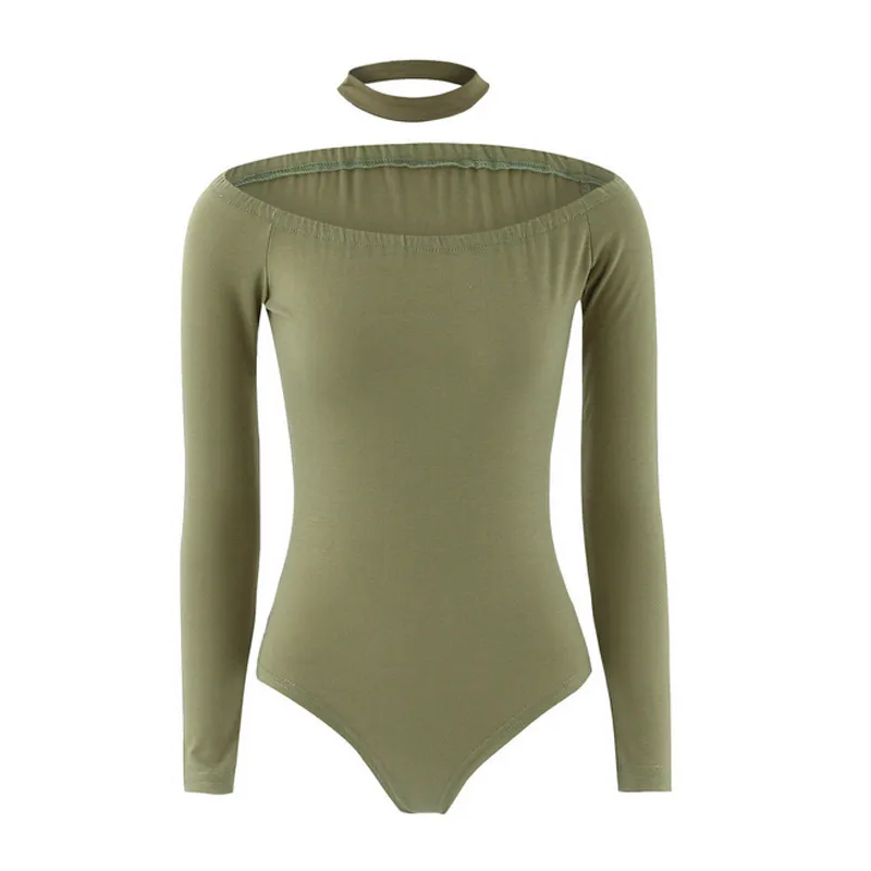 Женский комбинезон с открытыми плечами High Street однотонный длинными рукавами