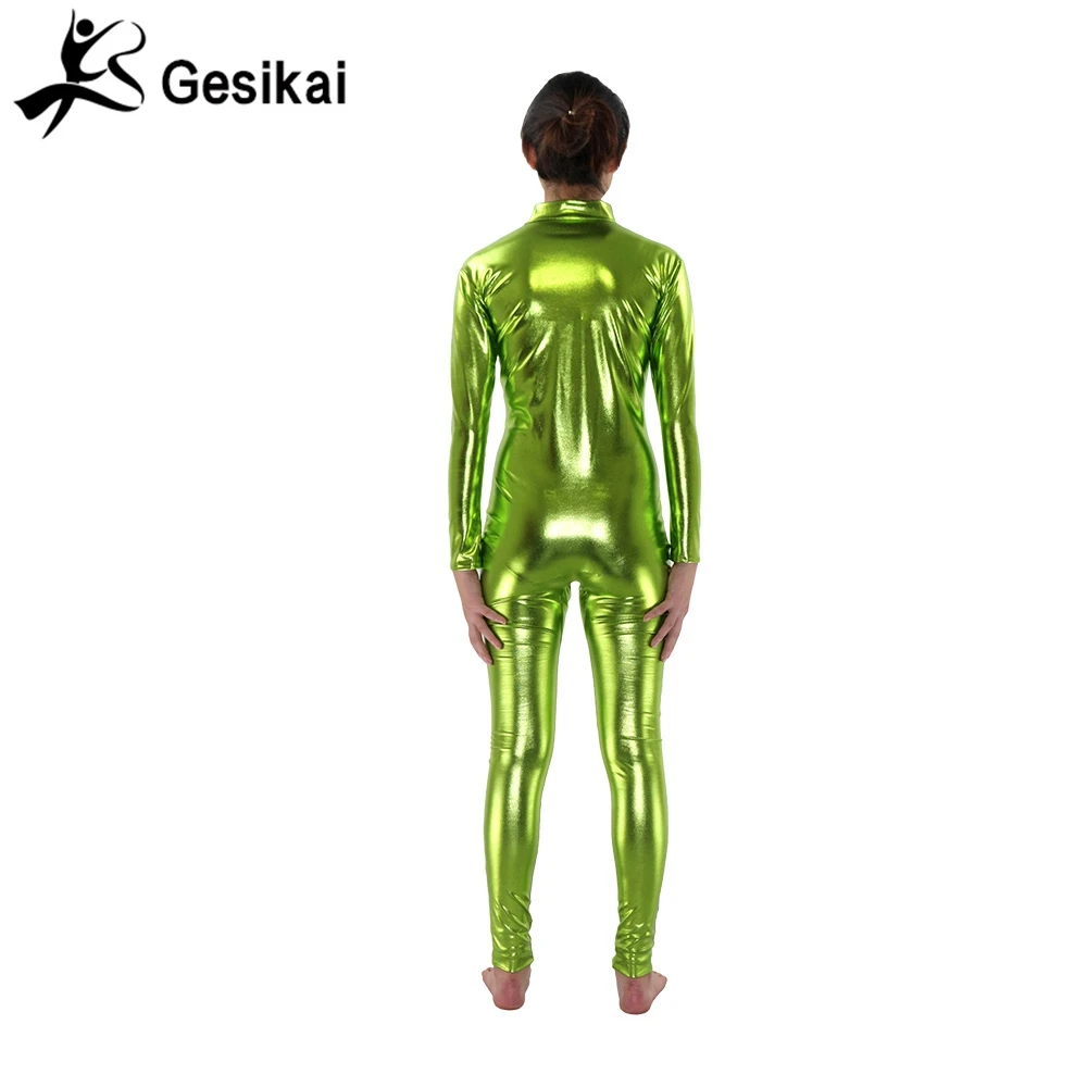Доставка в течение 24 часов Женский травяной зеленый металлический костюм кошка