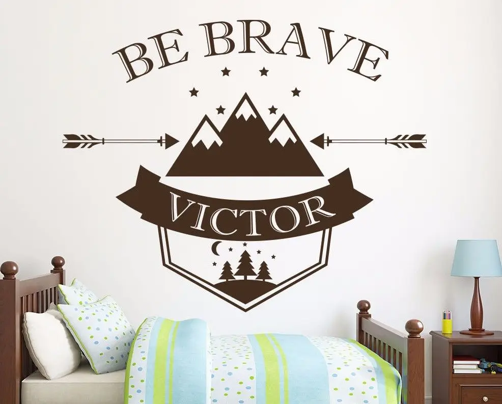 Be Brave настенные наклейки индивидуальная именная настенная наклейка со стрелками