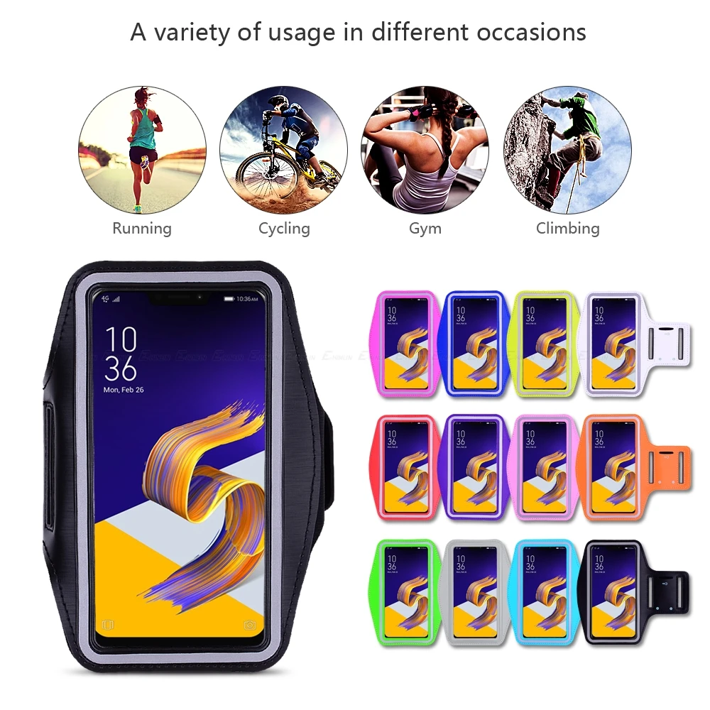 Водонепроницаемый спорт, бег, тренажерный зал повязку для Asus ZenFone 6 ZS630KL 5 5Q 5z Lite селфи ZE620KL ZS620KL ZC600KLd чехол для телефона чехол