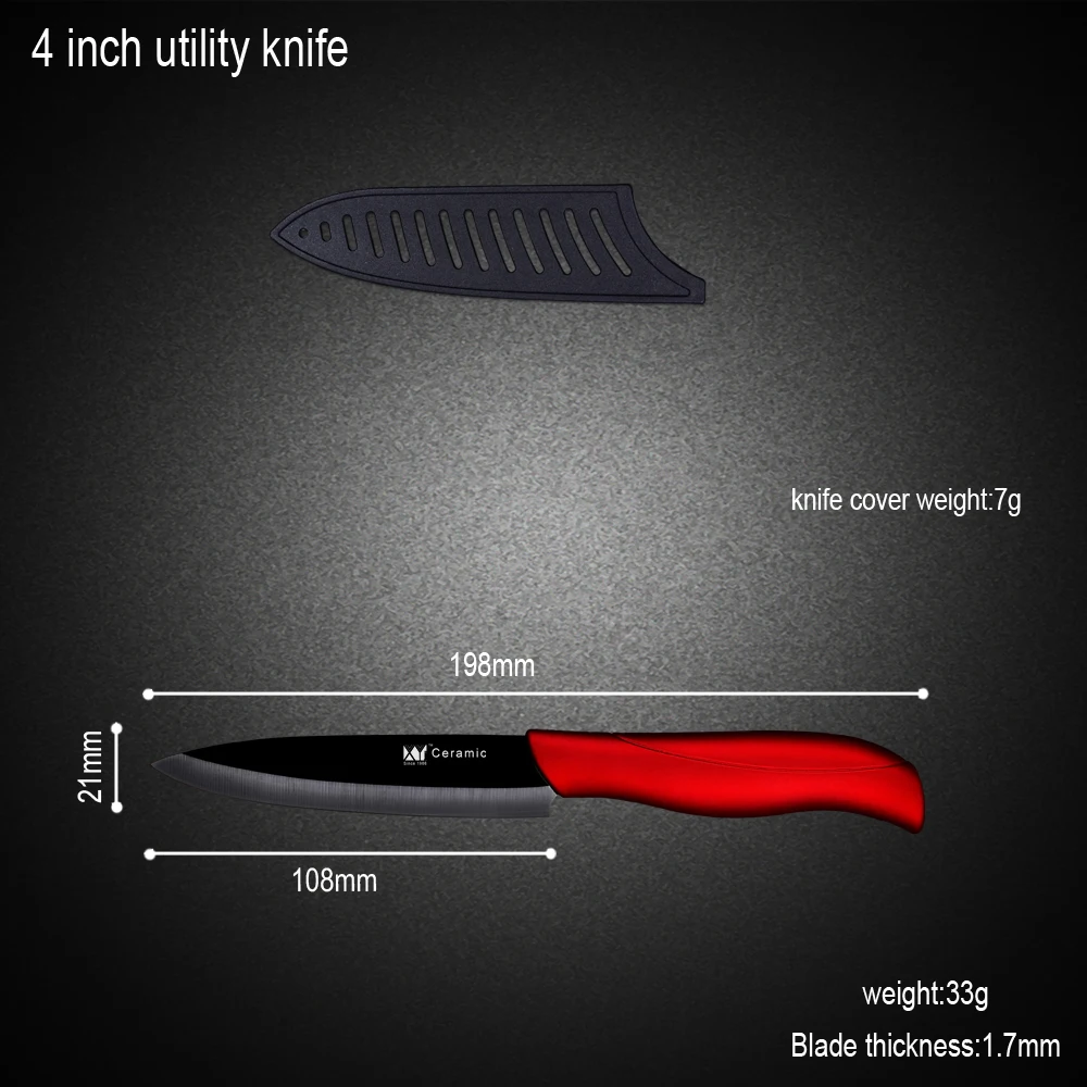 Нетоксичный набор керамических ножей Sharp 3 &quot4&quot 5 &quotдля очистки овощей Кухонные