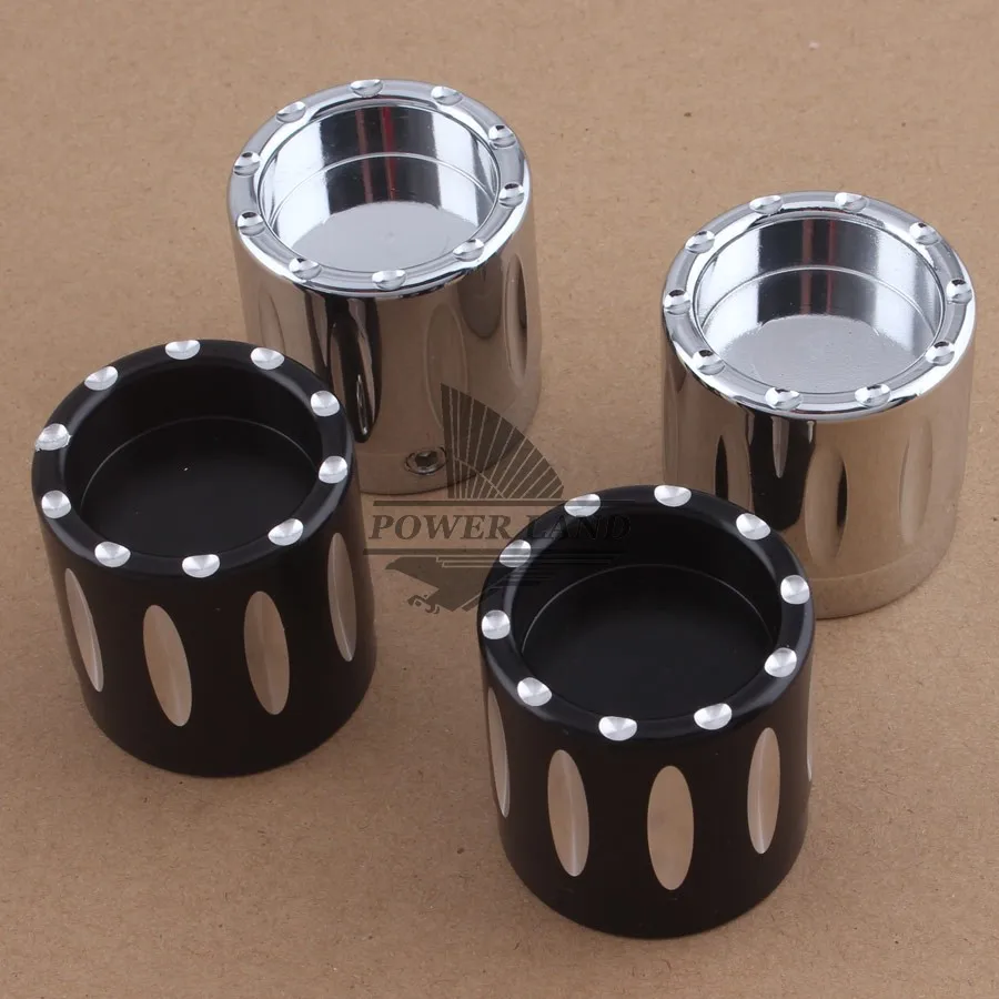 Комплект черных алюминиевых глубоких кромок для передней оси 2 пары колпачков и