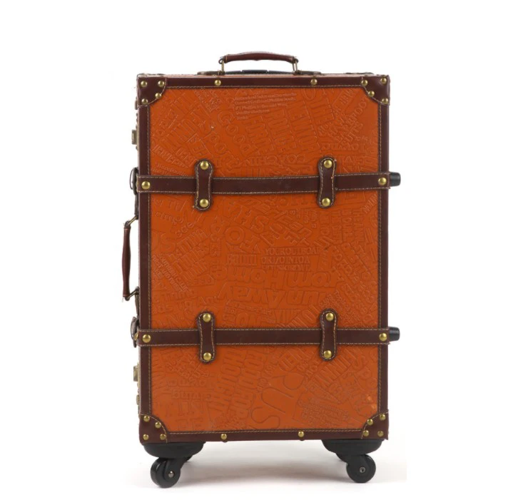 only luggage Travel tale девочек чемодан Спиннер, Ретро стиль, тележка сумка 20 винтажные сумки на колёсиках 24 на колесе - Цвет: only luggage