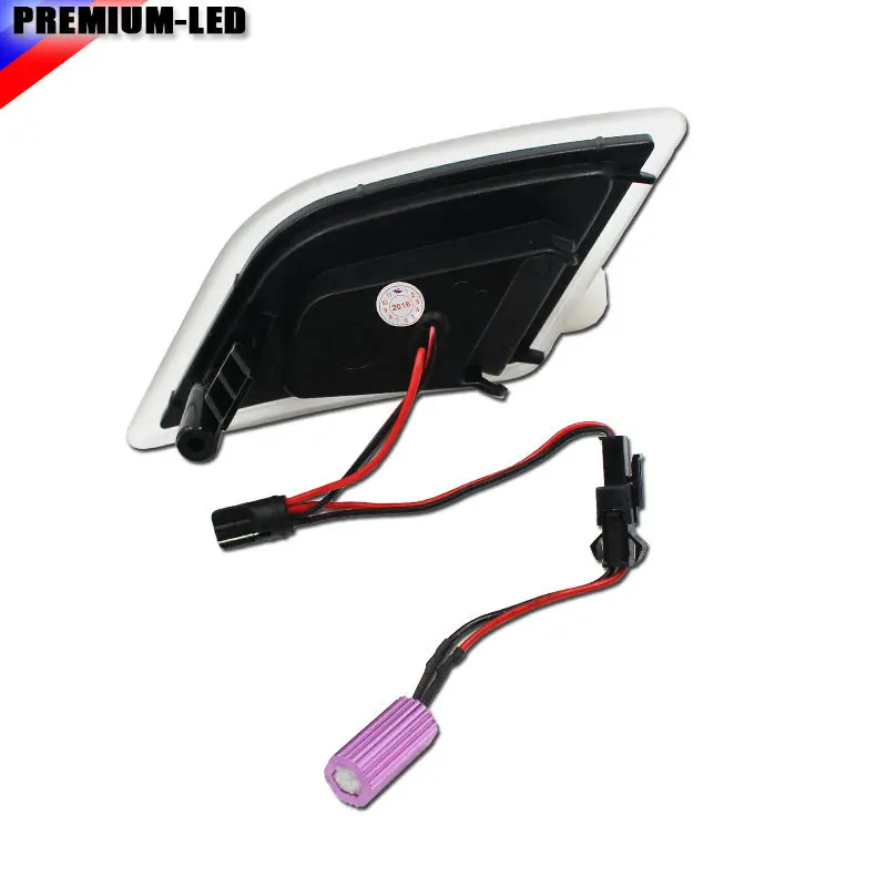 (2) евро прозрачные линзы янтарные светодиодные боковые габаритные фонари для 2008