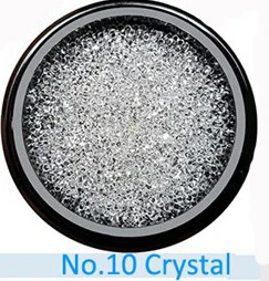 10 crystal-1440pcs 1440 шт 0,8-1,0 мм кристалл AB Chaton микро дизайн ногтей хрустальные стразы маникюрные украшения крошечные бусины Стразы 1 упаковка - Цвет: 10 crystal-1440pcs