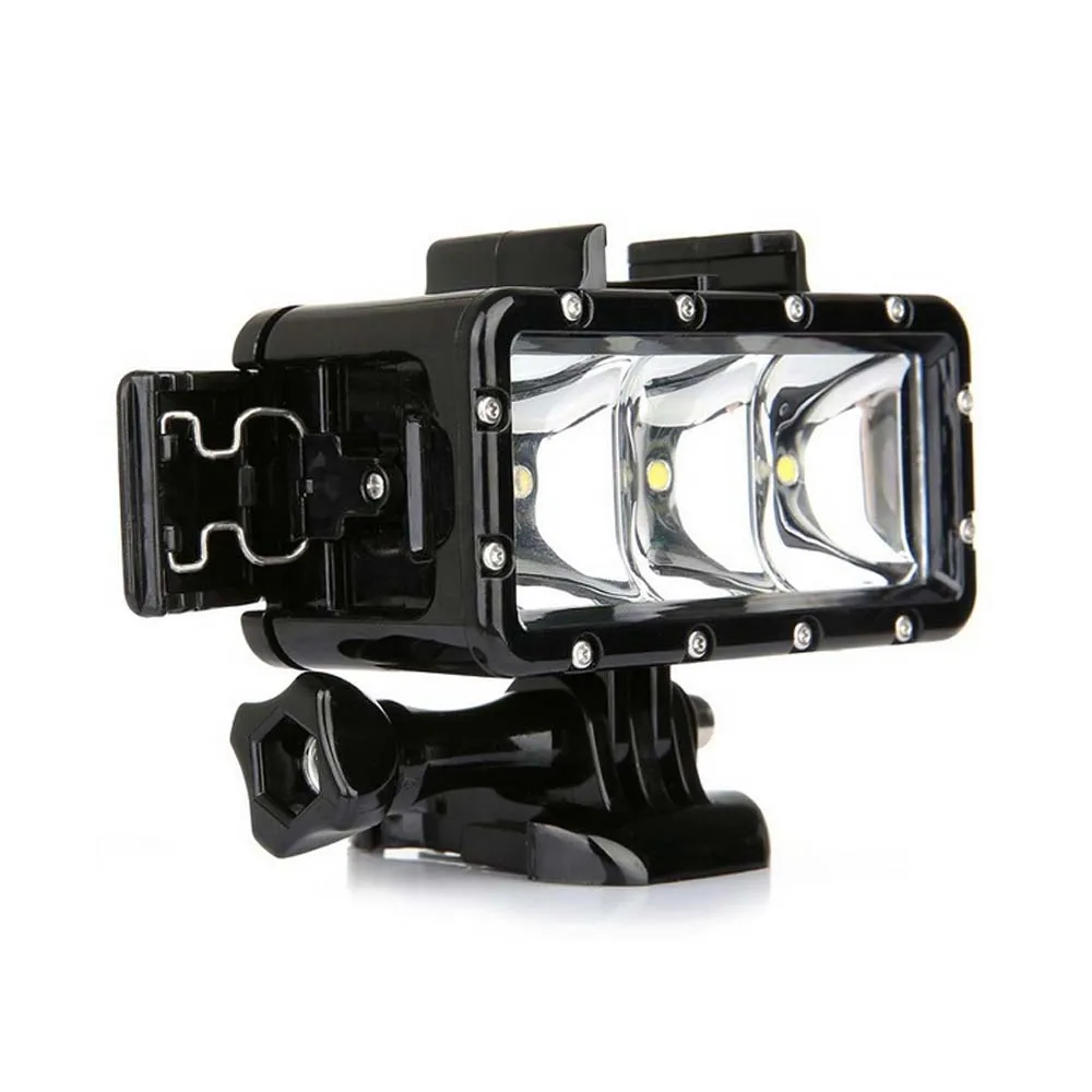 A JINSERTA 30 м водонепроницаемый Светодиодный светильник-вспышка для SJCAM Xiaomi Yi GoPro HERO5 HERO4 Session SJ4000 аксессуары для камеры - Цвет: A