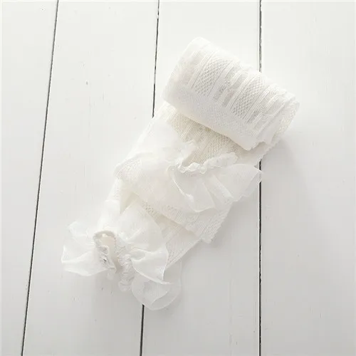 white lace Летние колготки для новорожденных девочек; хлопковые сетчатые детские колготки; одежда для маленьких девочек 1 год; аксессуары в стиле принцессы - Цвет: white lace