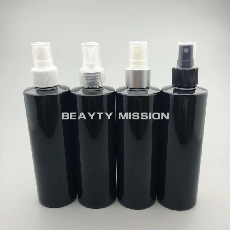 

Beauty Mission 24 шт./лот 250 мл черные косметические ПЭТ бутыли с насосом распылителя тумана, 250cc пустой пластиковый контейнер для домашних животных