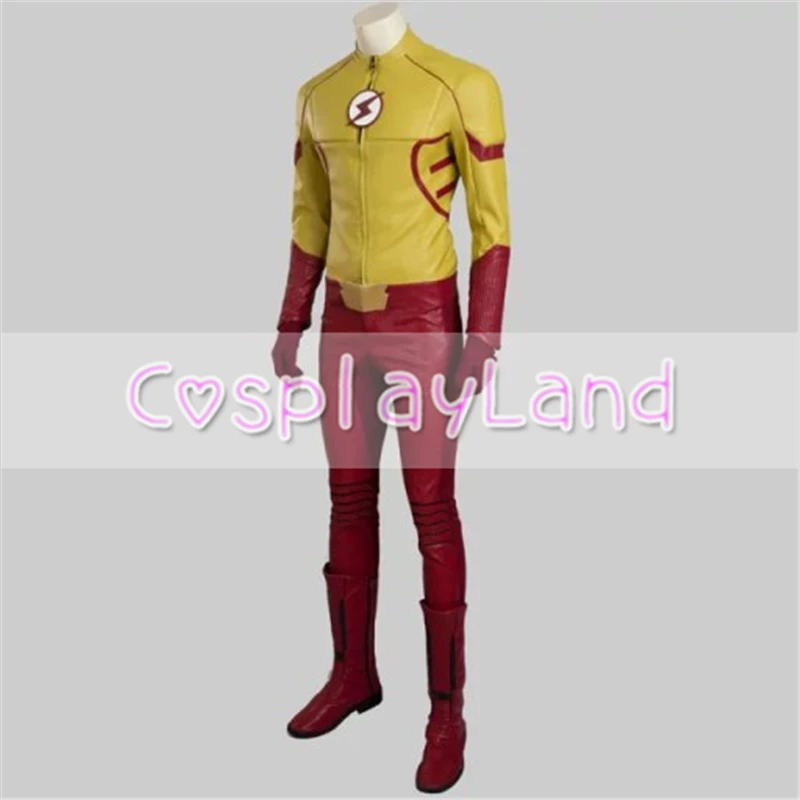 Костюм Flash Season 3 роскошный кожаный костюм карнавальный на Хэллоуин для мужчин