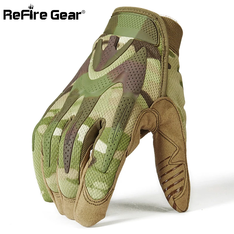 ReFire gear камуфляжные тактические армейские перчатки мужские спецназ военная