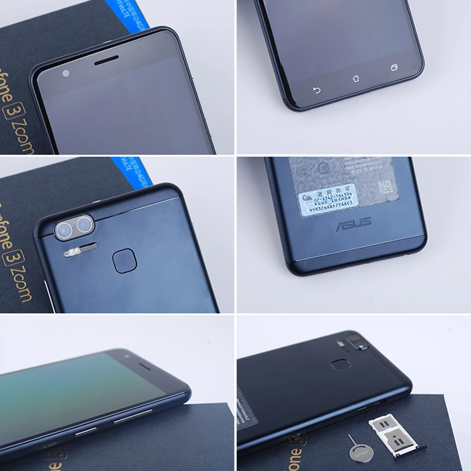 Глобальная версия ASUS ZenFone 3 Zoom ZE553KL мобильного телефона 4 аппарат не привязан к оператору сотовой связи 5,5 дюймов 4 ГБ/64 Гб 128 Гб двойной 12MP Камера 5000 мАч для смартфонов