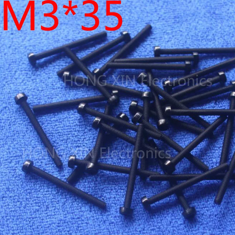 

M3*35 35mm 1 pcs black Round Head nylon Screw plastic screw Insulation Screw brand new RoHS compliant PC/board DIY hobby etc