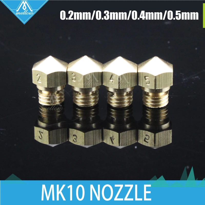 Лидер продаж! 2 шт./лот 3D-принтер Makerbot M7 thread MK10 экструдер латунная насадка 0 2/0 3/0 4/0 5