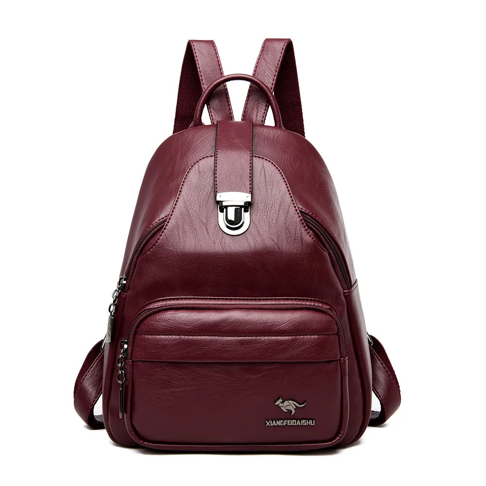 New Women sheepskin Backpacks School Bags For Girls Female Fashion Backpack Travel Shoulder Bags High Quality Mochilas Feminina