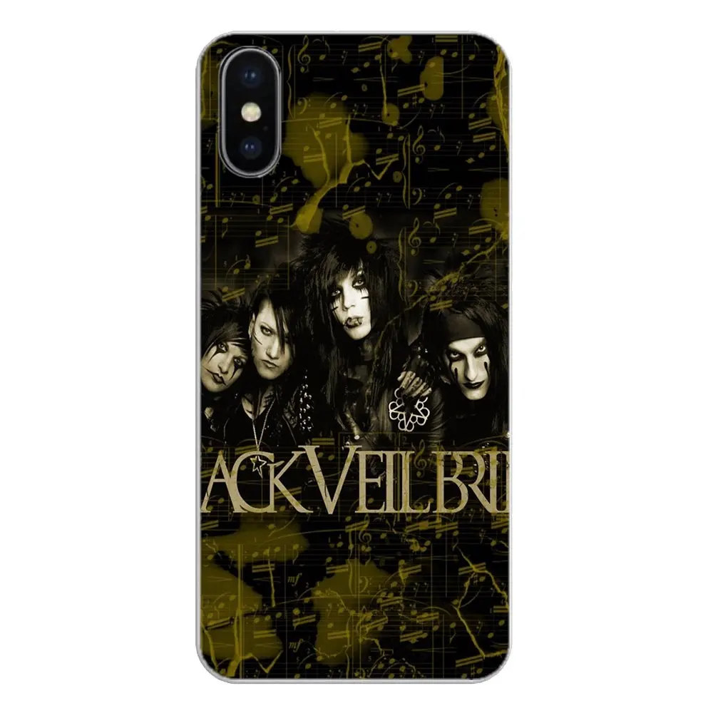 Black Veil Brides For iPhone XS Max XR X 4 4S 5 5S 5C SE 6 6S 7 8 Plus Samsung Galaxy J1 J3 J5 J7 A3 A5 Silicone Phone Cover Bag |