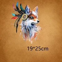 zotoone fashion fox patch iron on transfer indian patches for girl clothes diy dresses stickers heat press appliqued decoration