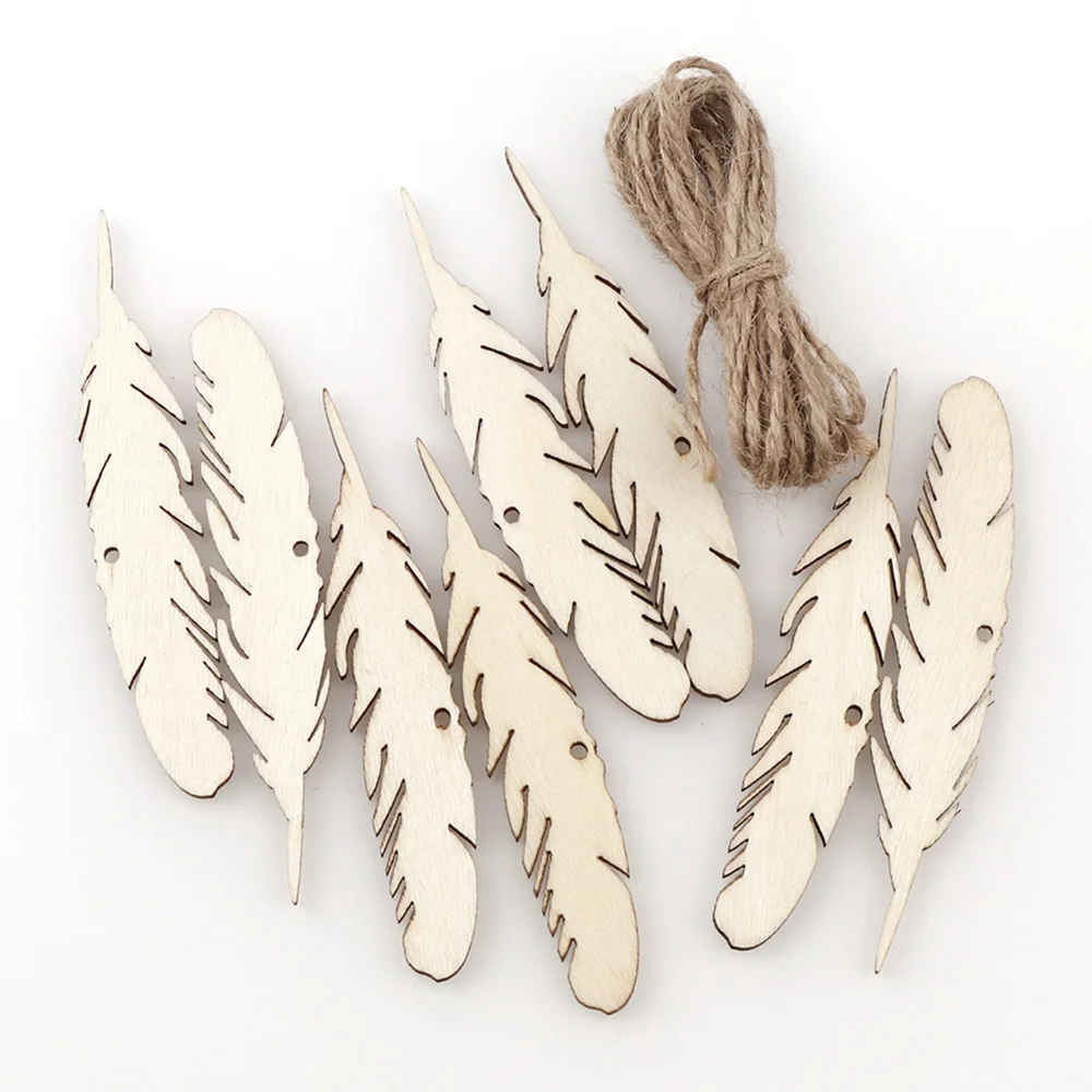 Пуговицы-граффити для рукоделия 50 шт. 80 мм с полыми перьями декоративные из