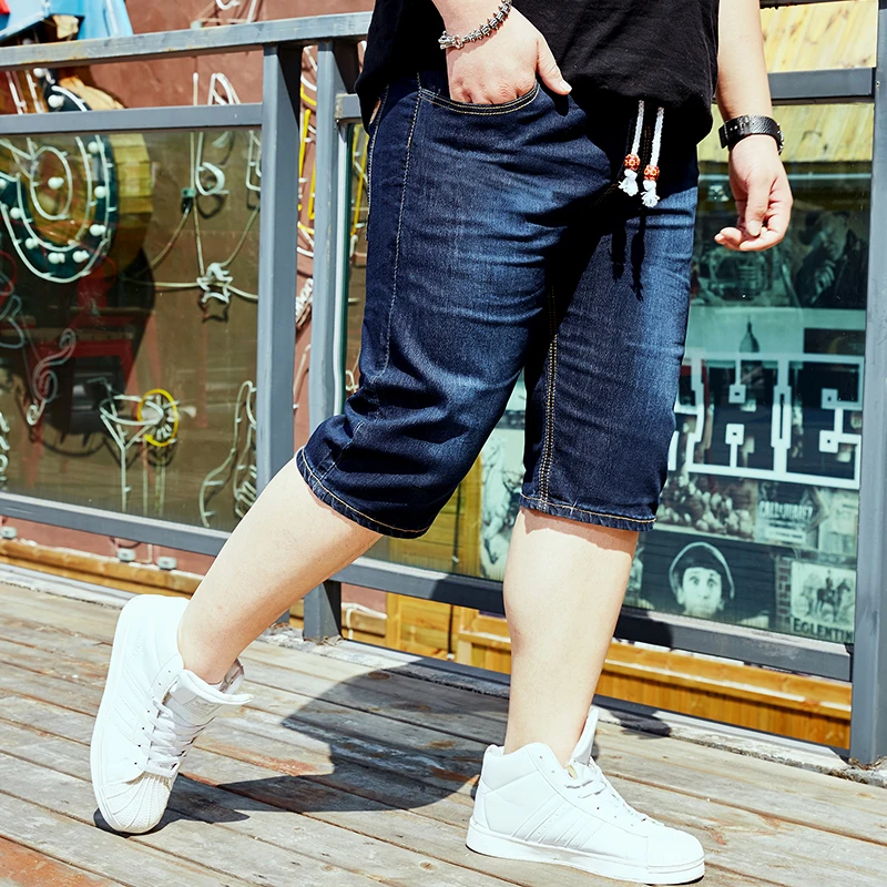 Шорты мужские джинсовые прямые простые повседневные бермуды в классическом