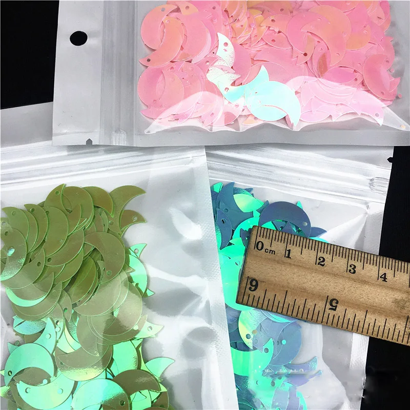 Большие пятиконечные звезды в форме Луны 20 г объемные блестки бусины из ПВХ