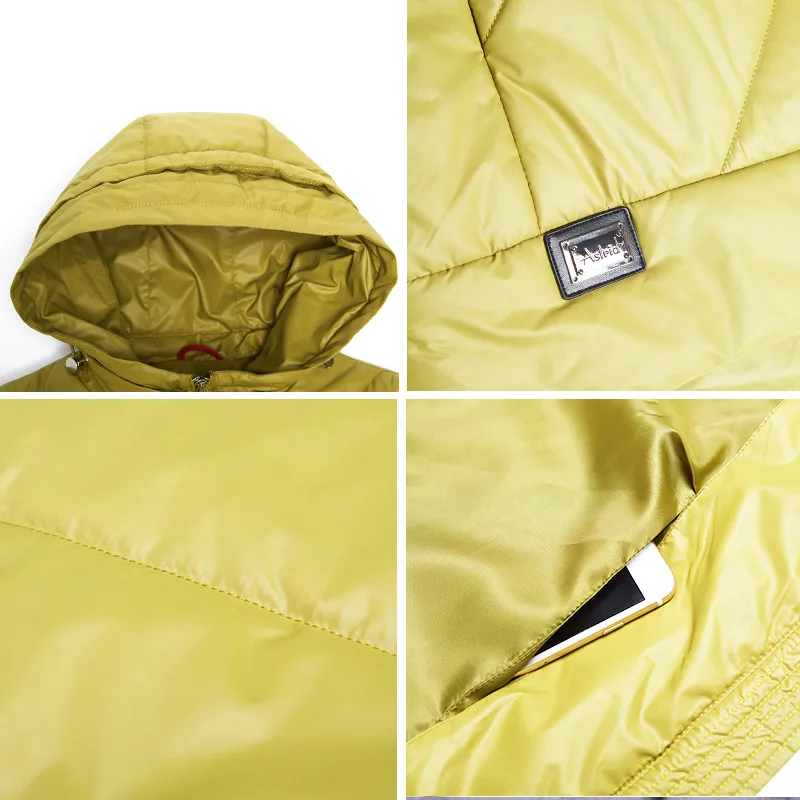 Астрид 2017 Женщинская Зимняя куртка большого размера вскользь женщин способа Parka